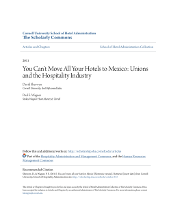 Unions and the Hospitality Industry