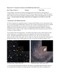 Homework #7: Properties of Galaxies in the Hubble Deep Field