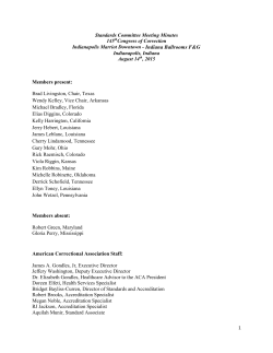 Standards Committee Meeting - American Correctional Association