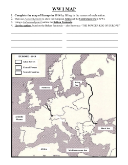 Blank WWI map Activity