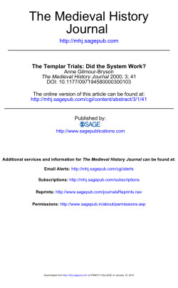 Journal The Medieval History