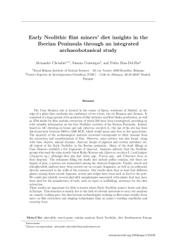 Early Neolithic flint miners` diet insights in the Iberian Peninsula