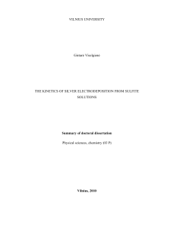 The kinetics of silver electrodeposition from sulfite solutions