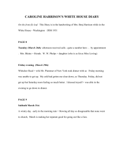 caroline harrison`s white house diary - C