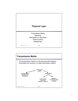 Physical Layer Transmission Media