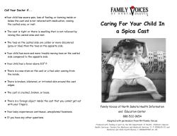 Caring For Your Child In a Spica Cast