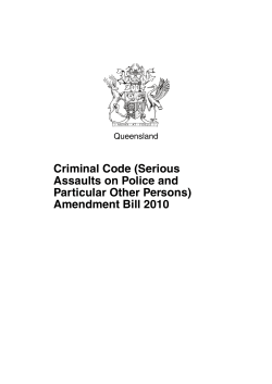 Serious Assaults on Police and Particular Other Persons