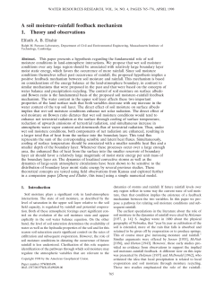 A soil moisture&ndash;rainfall feedback mechanism 1. Theory and