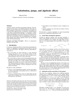 Substitution, jumps, and algebraic effects