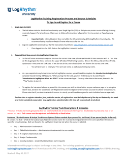 LogRhythm Training Registration Process and Course Schedules