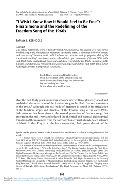 I Wish I Knew How It Would Feel to Be Free