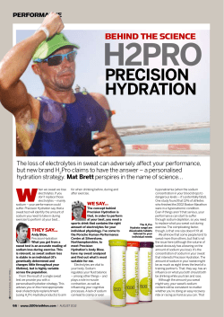 precision hydration - Physiological Measurements Ltd