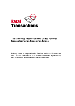 The Kimberley Process and the United Nations: lessons learned and