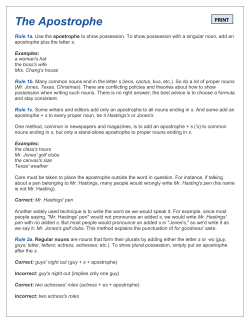 The Apostrophe