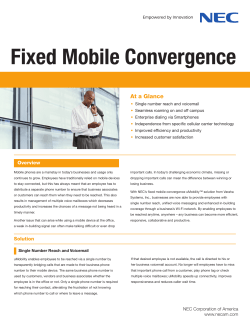 Fixed Mobile Convergence