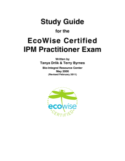 IPM Study Guide - Bio-Integral Resource Center