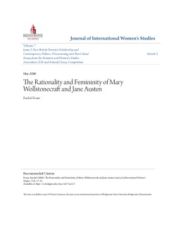 The Rationality and Femininity of Mary Wollstonecraft