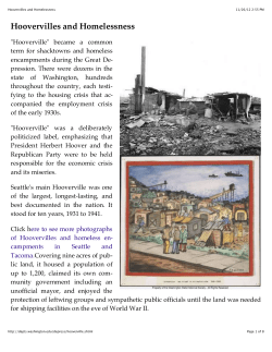 Hoovervilles and Homelessness