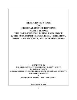 DEMOCRATIC VIEWS ON CRIMINAL JUSTICE REFORMS RAISED