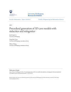 Procedural generation of 3D cave models with stalactites and