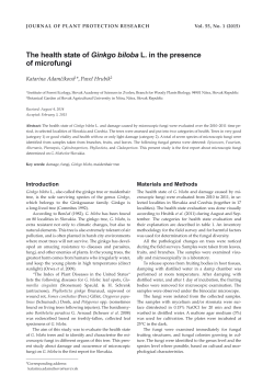 The health state of Ginkgo biloba L. in the presence of microfungi