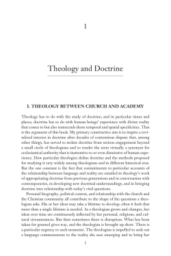 Theology and Doctrine - Westminster John Knox Press