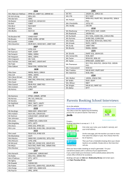 Parents Booking School Interviews