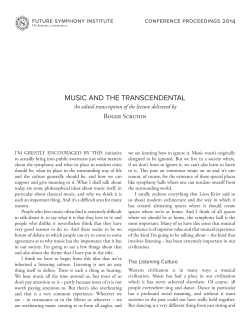 music and the transcendental