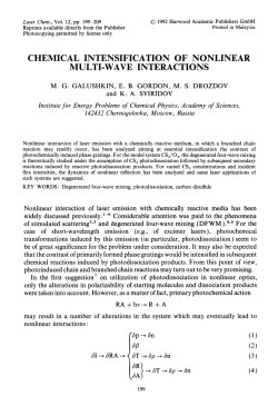chemical intensification of nonlinear multi-wave interactions