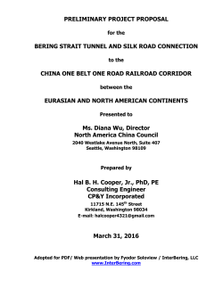Project Proposal for the Bering Strait Tunnel and Silk
