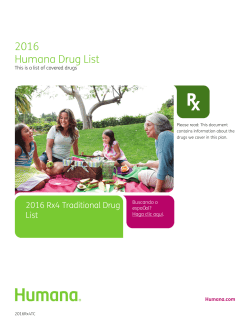 2016 Humana Drug List