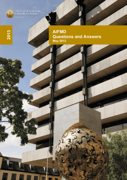 AIFMD Questions and Answers