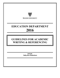 Academic Writing and Referencing Guide