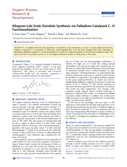Kilogram-Lab-Scale Oxindole Synthesis via Palladium