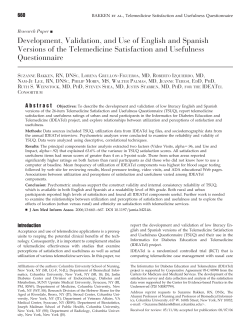 Development, Validation, and Use of English and Spanish Versions