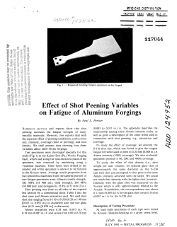 Effect of Shot Peening Variables on Fatigue of