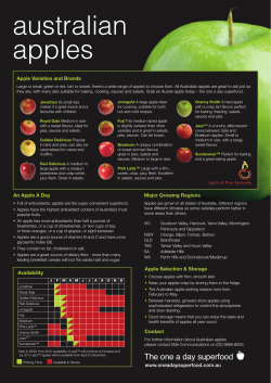 australian apples - The Cooking School