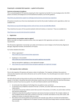 Preparing for a scheduled CQC inspection