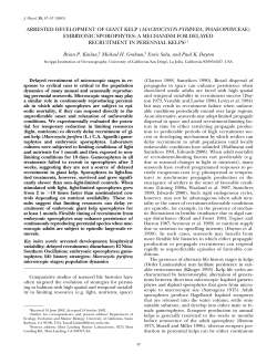 arrested development of giant kelp (macrocystis