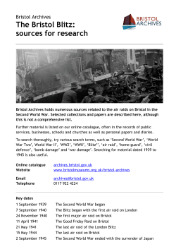 The Bristol Blitz - Bristol Archives online catalogue