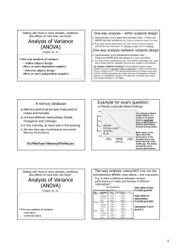 ANOVA