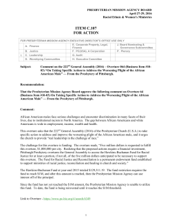 C.107 Comment to the 222nd GA on Overture 064 Bs Item 10