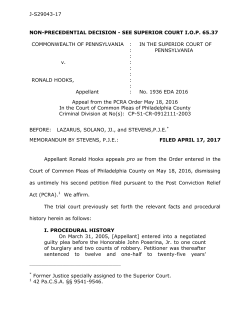 memorandum - Pennsylvania Courts