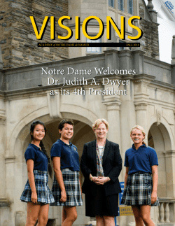 Fall 2014 - Academy of Notre Dame de Namur