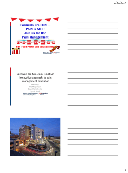 Carnivals are FUN … PAIN is NOT! Join us for the Pain