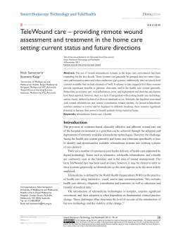 Telewound care &ndash; providing remote wound assessment