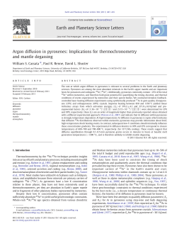 Argon diffusion in pyroxenes: Implications for thermochronometry