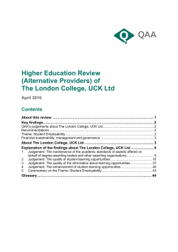 of The London College, UCK Ltd