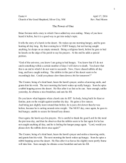 The Power of One - Episcopal Church of the Good Shepherd