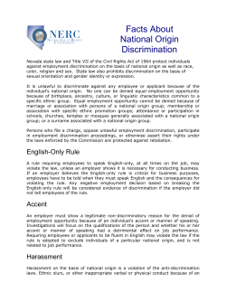 Facts About National Origin Discrimination